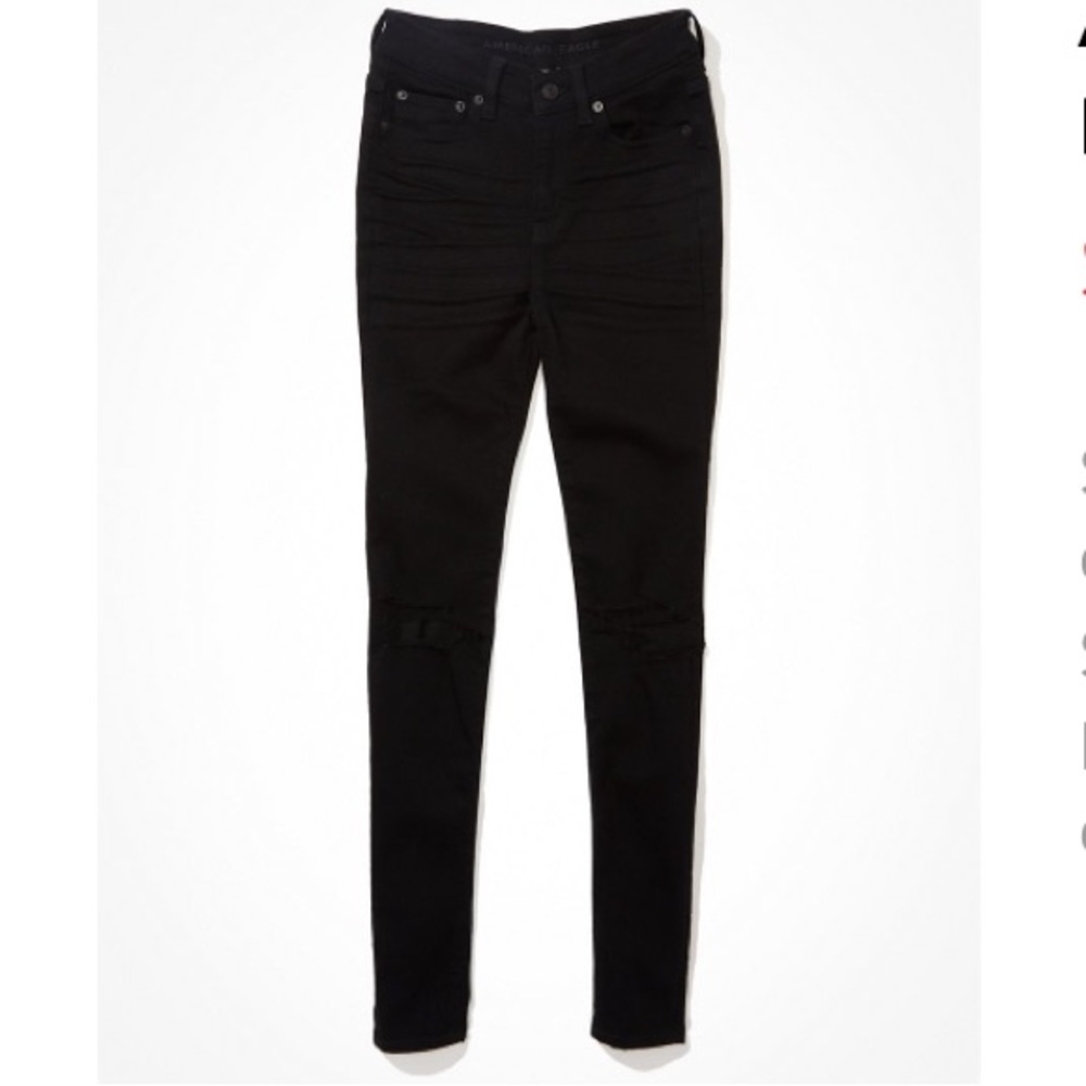 AE next level stretch ripped high v-rise jegging
